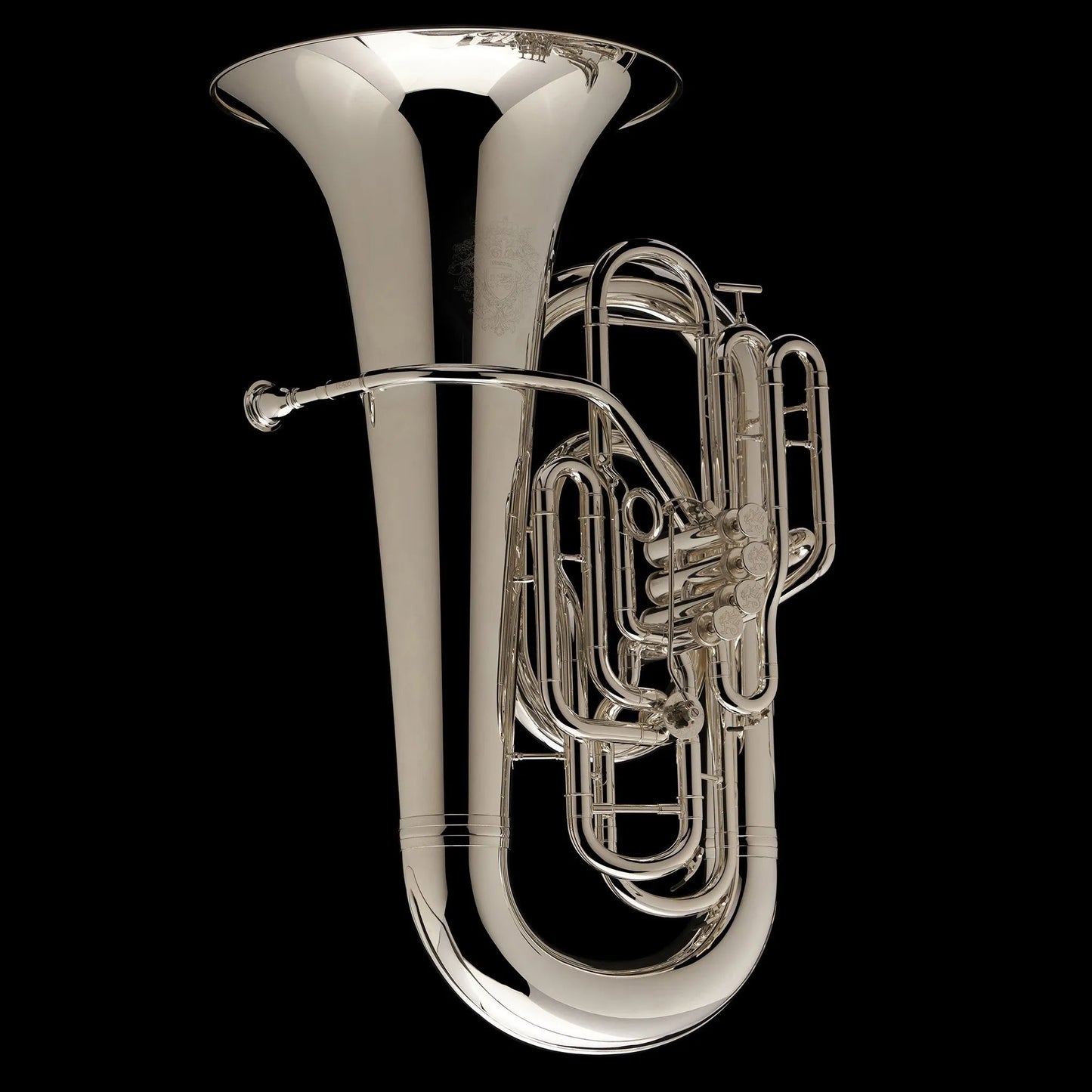 Eb Front Piston Tuba ‘Gnagey’ – TE465 P Silver Front Angle