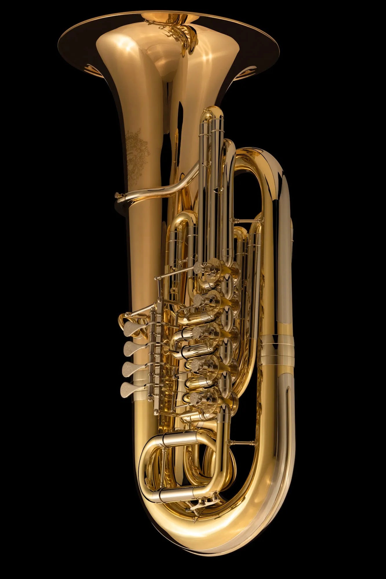 TE495GB Eb Rotary Tuba Front Angle